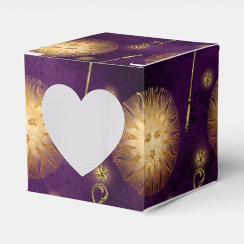 Purple and Gold Wizard Favor Boxes