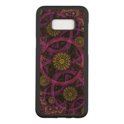 Purple and Golden Circles Carved Samsung Galaxy S8+ Case