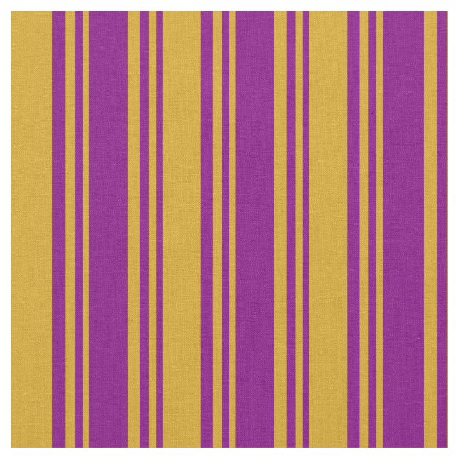 Purple and Goldenrod Colored Pattern Fabric (Close Up)