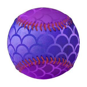 Purple and gradient colors mermaid baseball