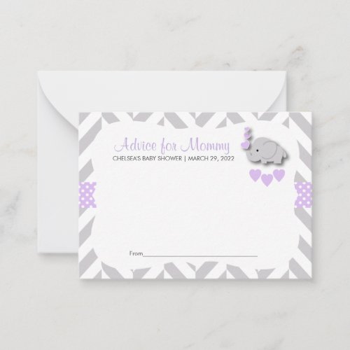 Purple and Gray Elephant Baby Shower SM _ Advice