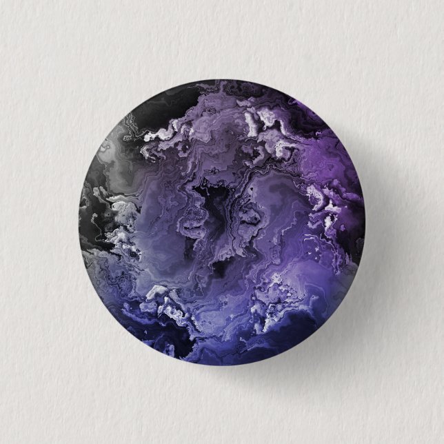 Purple and Gray Marble Agate Button (Front)