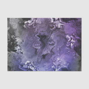 Purple and Gray Marble Agate Tissue Paper