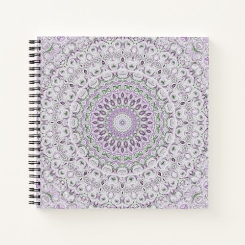 Purple and Gray Medallion Design Notebook