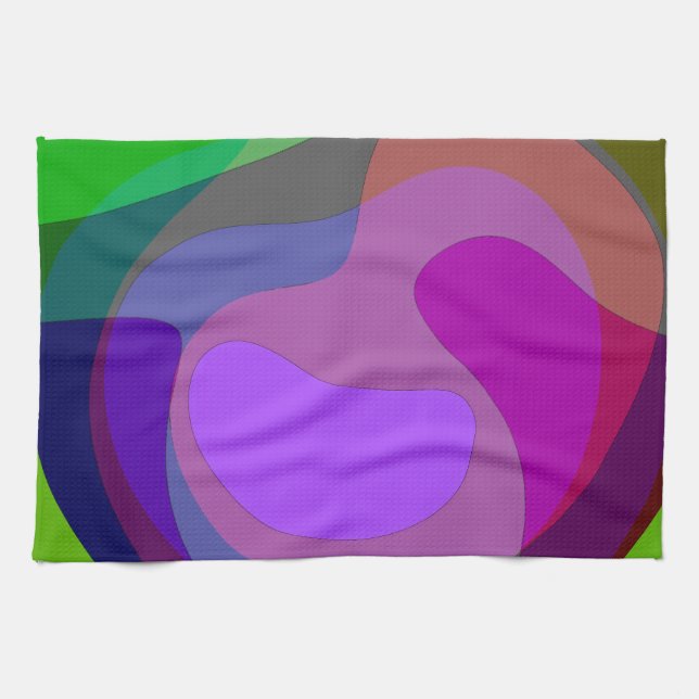 Purple And Green 403 Kitchen Towel (Horizontal)