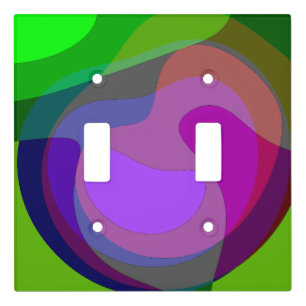 Purple And Green 403 Light Switch Cover