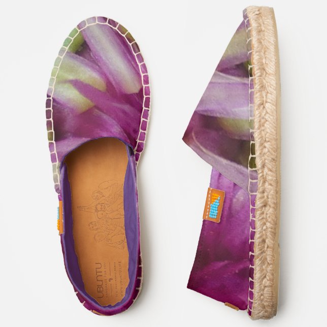 purple and green abstract with purple liner espadrilles (Side)