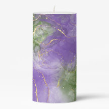 Purple and green alcohol ink