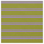 [ Thumbnail: Purple and Green Colored Lines Pattern Fabric ]