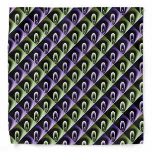Purple and Green COOL Modern Pattern Bandana