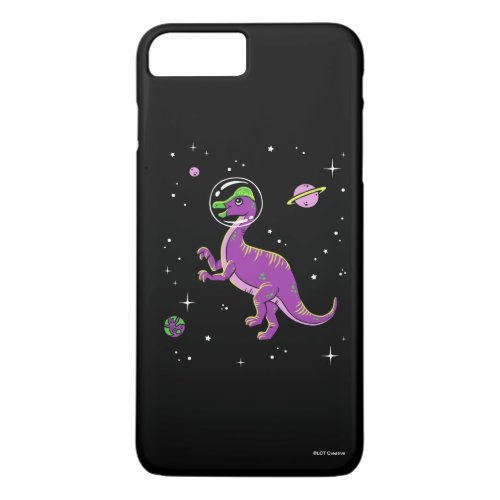 Purple And Green Corythosaurus Dinos In Space iPhone 8 Plus7 Plus Case