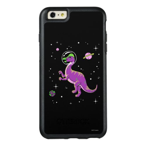 Purple And Green Corythosaurus Dinos In Space OtterBox iPhone 66s Plus Case