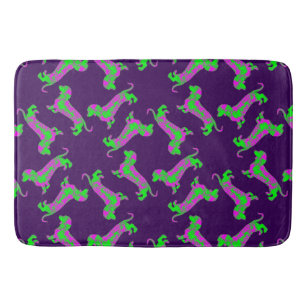 Weiner Dog Bath Mats Rugs Zazzle Purple And Green Dle Dachshund Doxie Dog Bathroom Mat