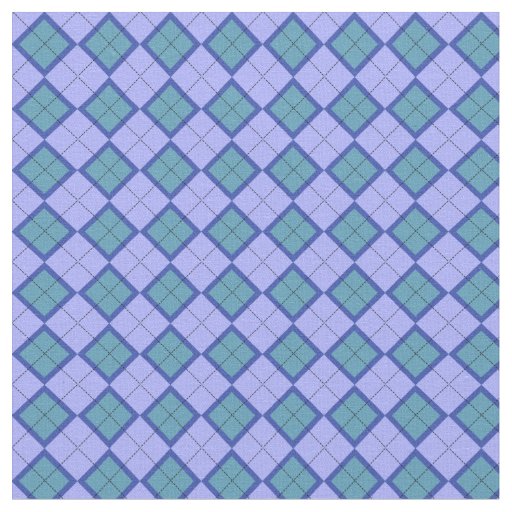 Purple and Green Diamond Plaid Pattern Fabric