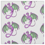 Purple and Green Dragon Fabric