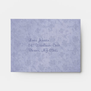 Purple and Green Floral Return Address Envelope