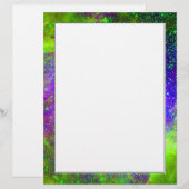 purple and green Galaxy Nebula space image. (Front/Back)