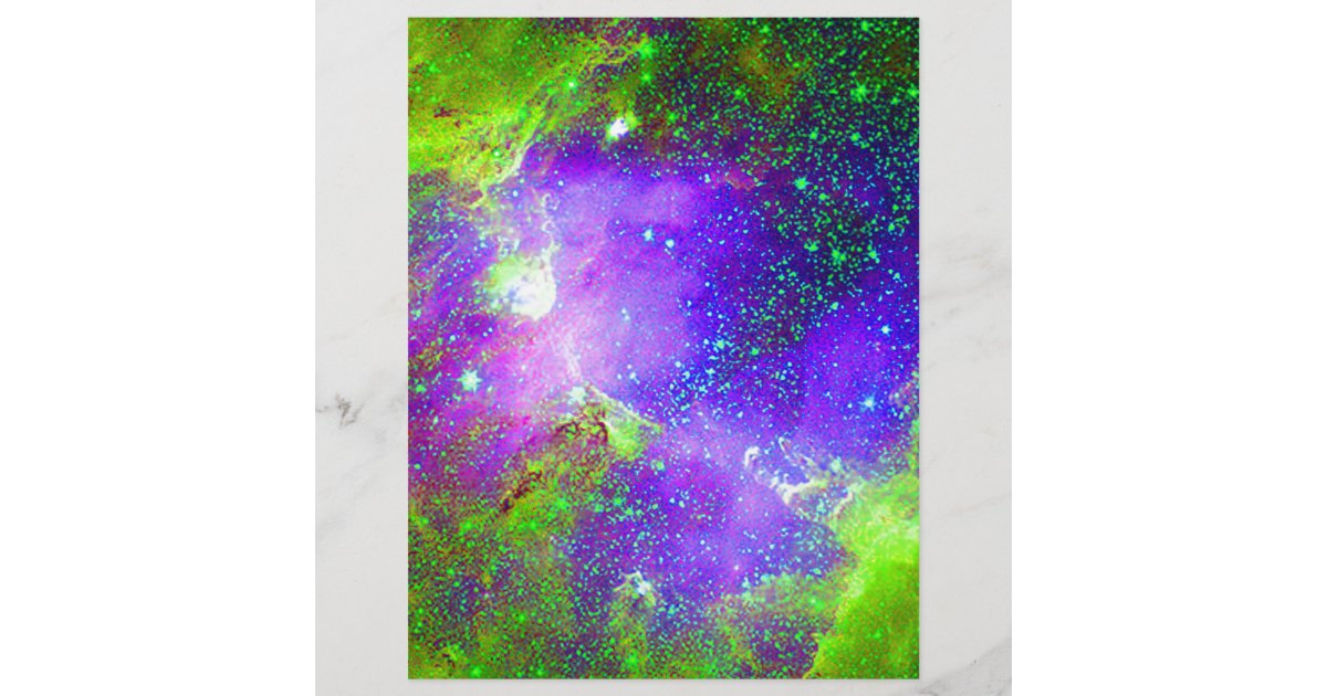 purple and green Galaxy Nebula space image. | Zazzle