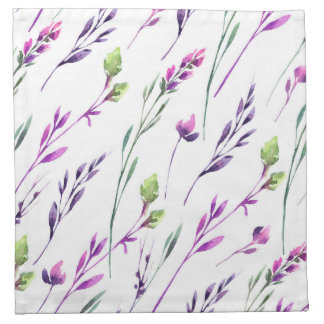 Purple and Green Garden Napkins
