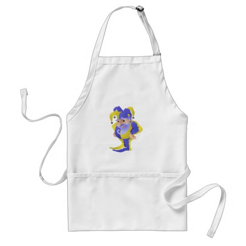 Purple And Green Jester Adult Apron