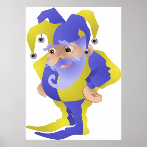 Purple And Green Jester Poster