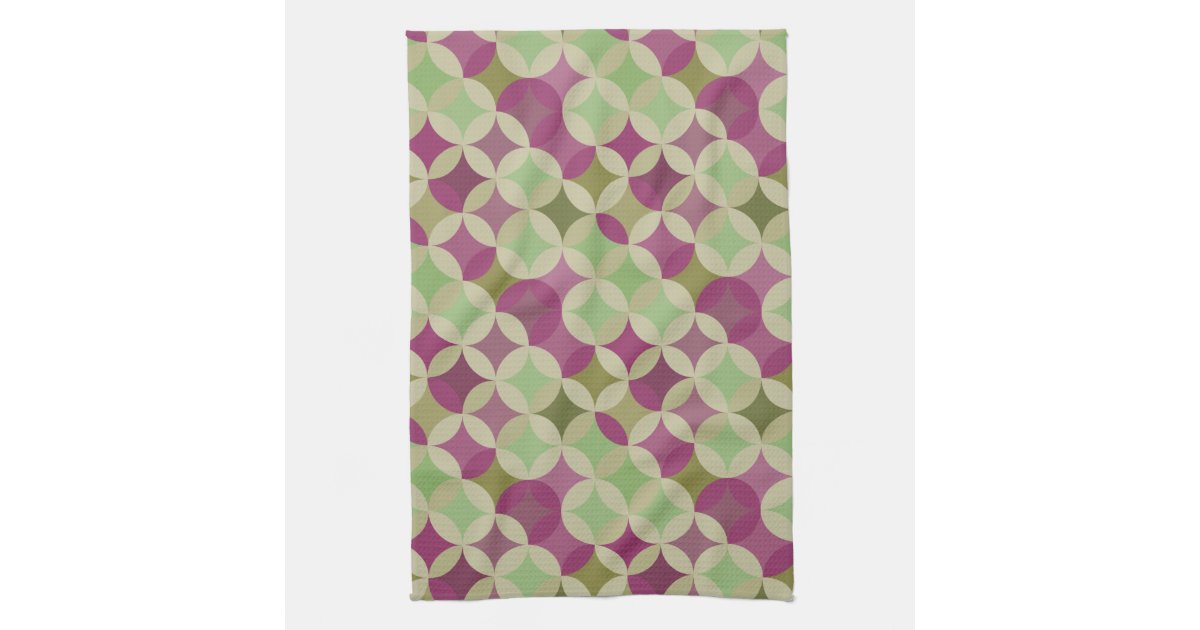 Purple And Green Kitchen Dish Towels Zazzle