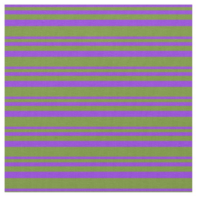 Purple and Green Lines Pattern Fabric (Close Up)