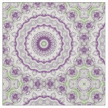 Purple and Green Mandala Pattern Design Fabric
