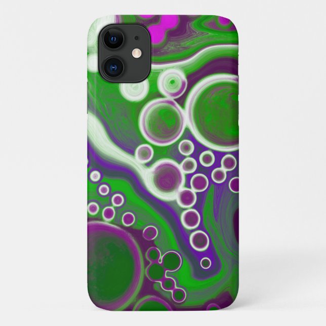 Purple and Green Marble Fluid Art  Case-Mate iPhone Case (Back)