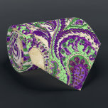 Purple and Green Paisley Wedding Tie<br><div class="desc">Elegant Peacock Colors Purple Green and Gold for the Roaring 20's, Gatsby or Mehndi Indian Paisley Peacock Wedding Theme. Mehndi Indian Paisley Vintage Peacock Wedding Party Tie For the Guys. Father of Bride, Father of Groom, Groomsman, Best Man and Groom. Vintage Inspired Paisley with Feather (feathery) Inspired Esthetic. Mehndi Indian...</div>