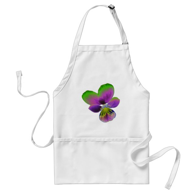 Purple and Green Pansy Apron (Front)
