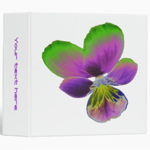 Purple and Green Pansy Custom Binder