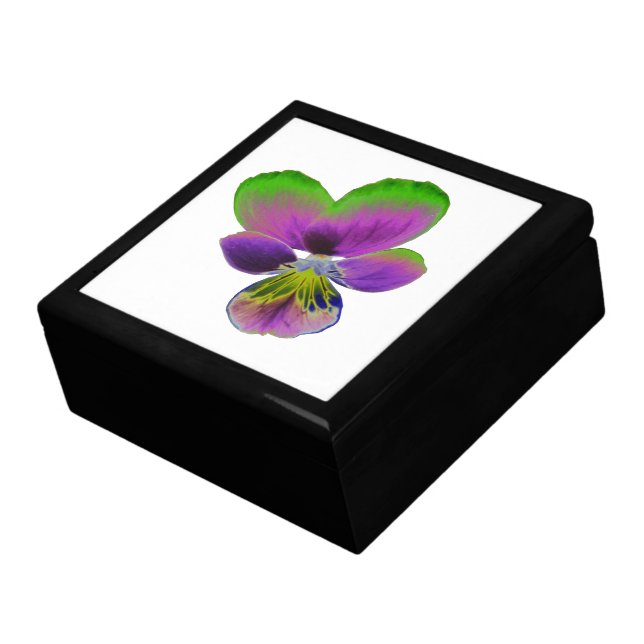 Purple and Green Pansy Gift Box (Side)