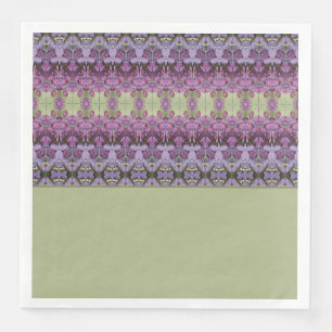 Purple And Green Paper Dinner Napkins