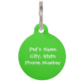 [Purple and Green] Paw Print Pet Name Tag (Back)