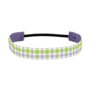 Purple and Green Plaid Athletic Headband