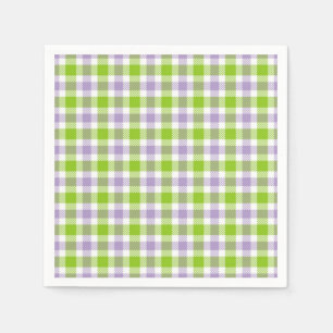 Purple and Green Plaid  Napkins
