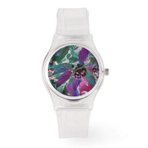 Purple and green plant watch