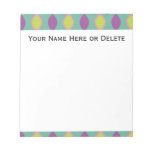 Purple And Green Retro 70&#39;s Pattern Notepad at Zazzle
