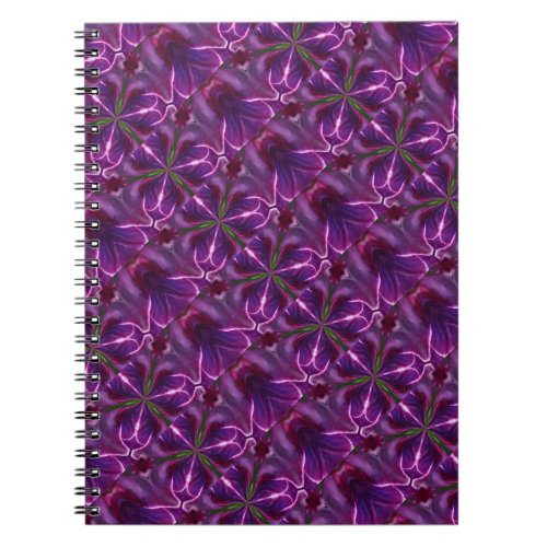 Purple And Green Shapes Abstract Art Notebook