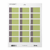 Purple and Green Striped Address Label Blank (Full Sheet)