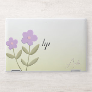 Purple and Green Stylish Monogram  HP Laptop Skin