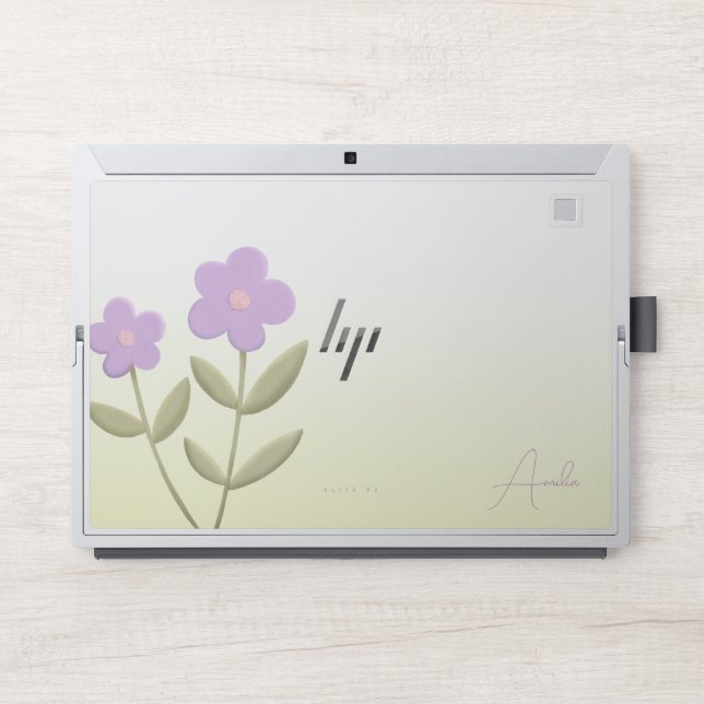  Purple and Green Stylish  Monogram  HP Laptop Skin (Front)