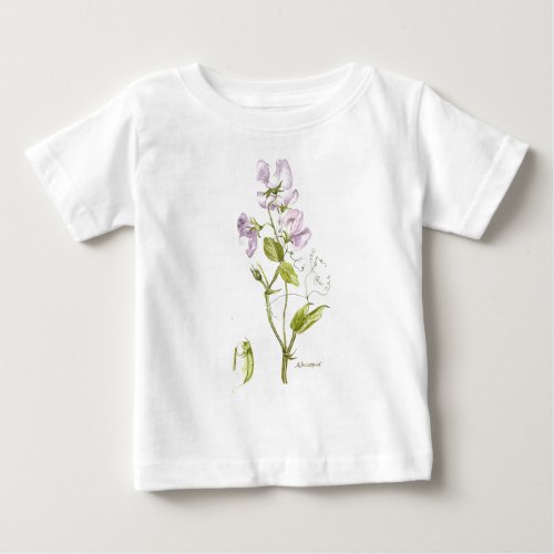 purple and green sweet pea baby T_Shirt