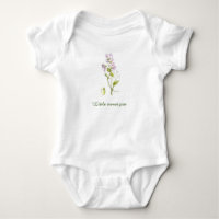 purple and green Sweet pea watercolor flower