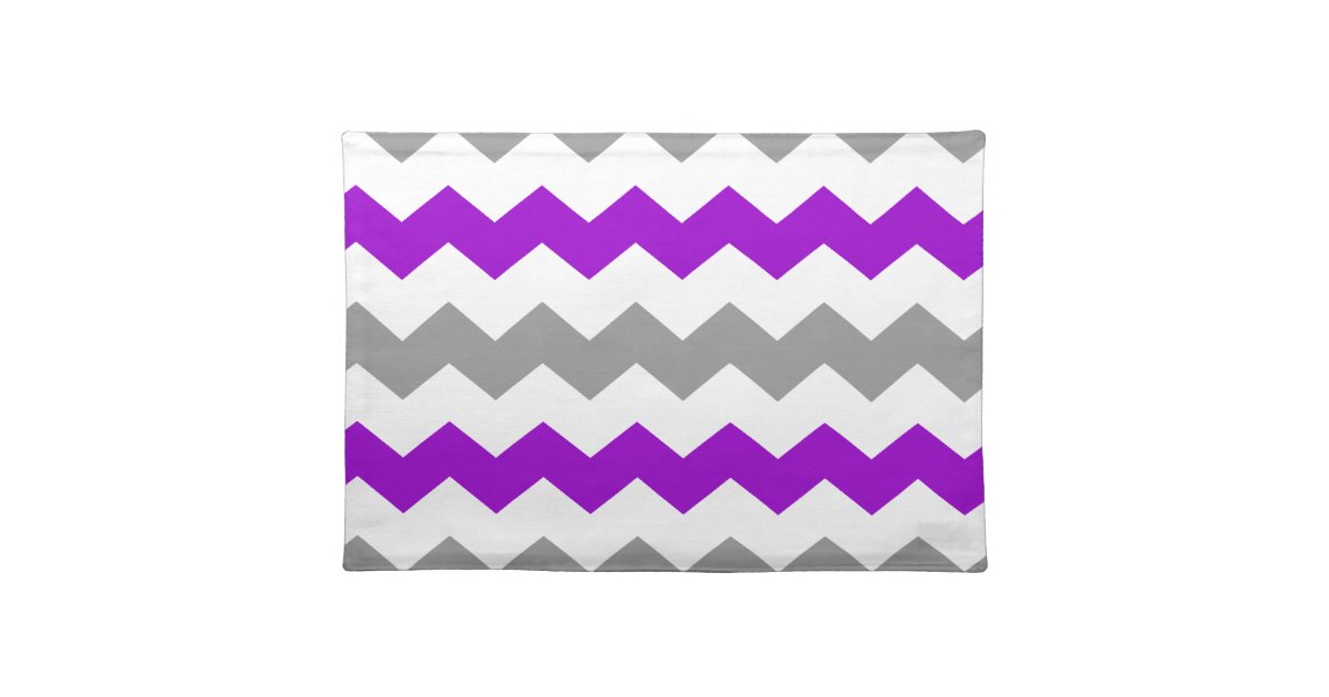 Purple and Grey Chevron Placemat