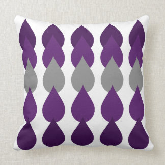 Purple and Grey Modern Graphic Throw Pillow