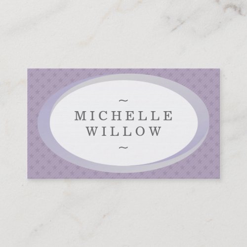 Purple and Grey Stars Name Frame Business Card