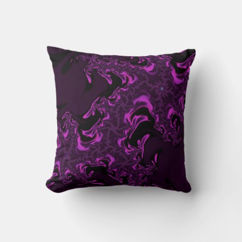 Purple and Hot Pink Pattern   Throw Pillow