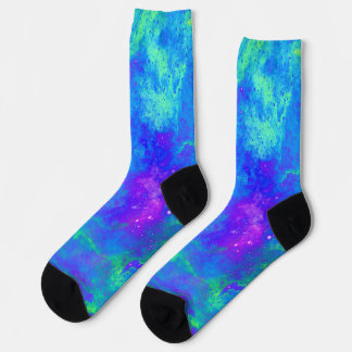 Purple and Indigo Galaxy Design Socks